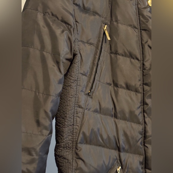 Michael Kors Women's Long‎ Puffer Coat Size small black with gold see pics* - Picture 8 of 16